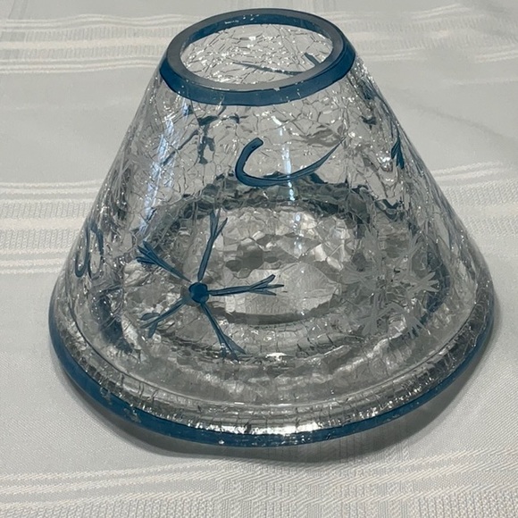 unknown Other - Candle Topper Clear Heavy Glass with Snowflakes